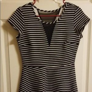 Black and White Mini Dress